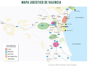 El mercado logístico de Valencia se muestra muy dinámico en 2021, con un 95% más de contrataciones de espacios