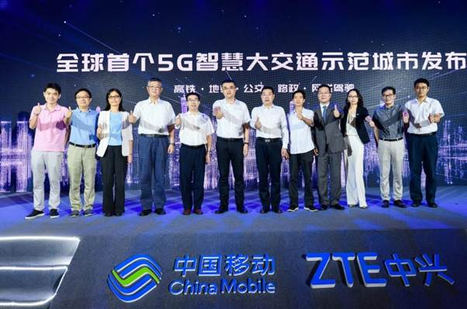 ZTE y China Mobile realizan la primera demo mundial de ciudad piloto 5G con red inteligente de transporte